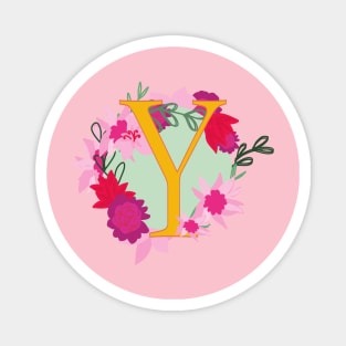 Monogram Y, Personalized Initial Magnet